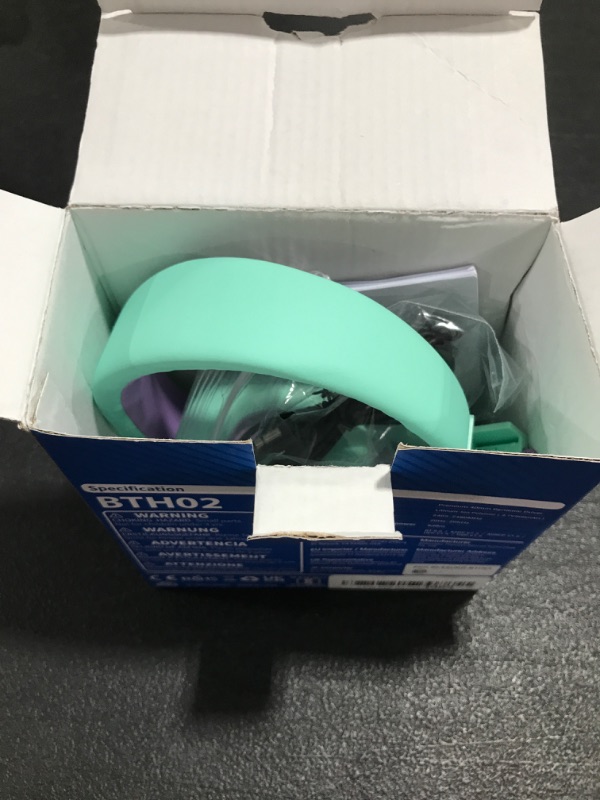 Photo 2 of Kids Bluetooth Headphones, iClever BTH02 Kids Headphones with MIC, 22H Playtime, Bluetooth 5.0 & Stereo Sound, Foldable, Adjustable Headband, Childrens Headphones for iPad Tablet School (Green) Green small. OPEN BOX.