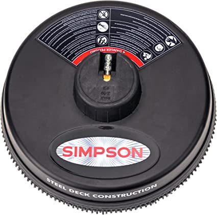 Photo 1 of Simpson Cleaning 80165 Universal Scrubber, Rated 15" Steel Pressure Washer Surface Cleaner for Cold Water Machines, 1/4" Quick Connection, Recommended Min 3000 Max of 3700 PSI, Black