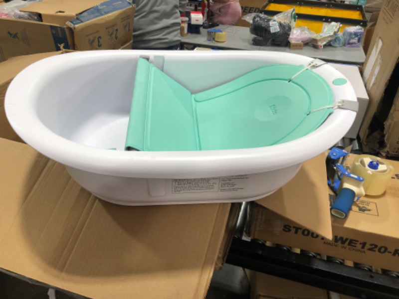 Photo 2 of 4-in-1 Grow-with-Me Bath Tub by Frida Baby Transforms Infant Bathtub to Toddler Bath Seat with Backrest for Assisted Sitting in Tub