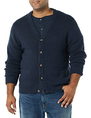 Photo 1 of Amazon Essentials Men's Long-Sleeve Soft Touch Cardigan Sweater, Navy, X-Large
