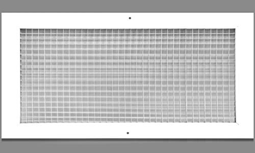 Photo 1 of 12" X 20" or 20" X 12" Cube Core Eggcrate Return Air Grille - Aluminum Rust Proof - HVAC Vent Duct Cover - White [Outer Dimensions: 14.75]
