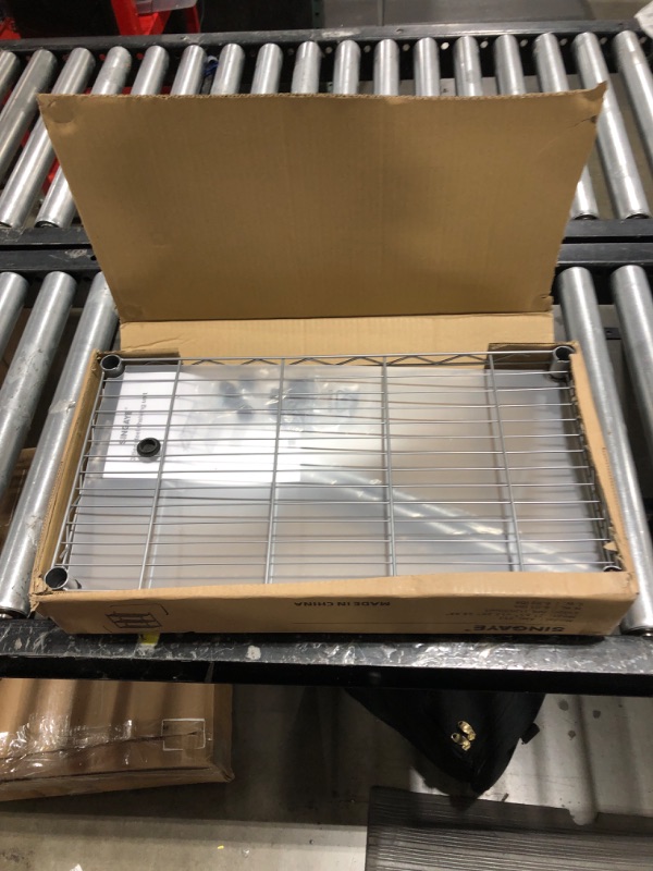 Photo 1 of SINGAYE 3 Shelf Wire Shelving Unit Adjustable Storage Shelving 21.26”W x 11.41”D x 22.83”H (Silver)