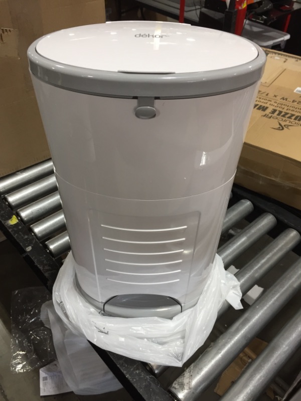 Photo 2 of Dekor Classic Hands-Free Diaper Pail | White | Easiest to Use | Just Step – Drop – Done | Doesn’t Absorb Odors | 20 Second Bag Change | Most Economical Refill System1017144164
