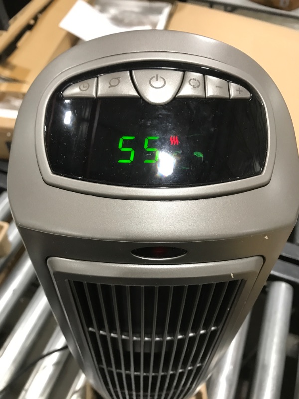 Photo 3 of Lasko 1500W Digital Ceramic Space Heater with Remote, 755320, Silver