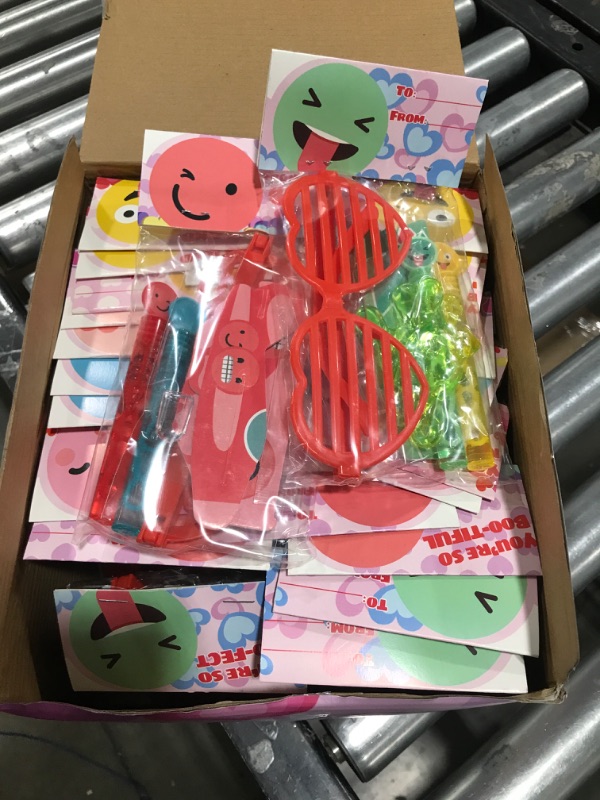 Photo 2 of 28 Pack Kids Valentines Day Gift Novelty Toy Set Includes Foam Planes,Shutter Shades,Bubble Wands,Sticky Hands,Spring Toys,for Classroom Exchange Prizes,Valentine Party Favors,Valentine‘s Gifts