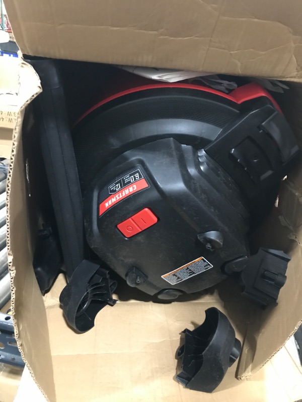 Photo 2 of CRAFTSMAN CMXEVBE17594 12 Gallon 6.0 Peak HP Wet/Dry Vac, Portable Shop Vacuum with Attachments