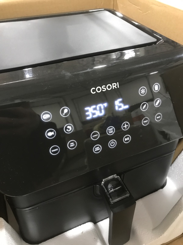 Photo 3 of COSORI Pro II Air Fryer Oven Combo, 5.8QT Max Xl Large Cooker with 12 One-Touch Savable Custom Functions, Cookbook and Online Recipes, Nonstick and Dishwasher-Safe Detachable Square Basket Pro ? BLACK