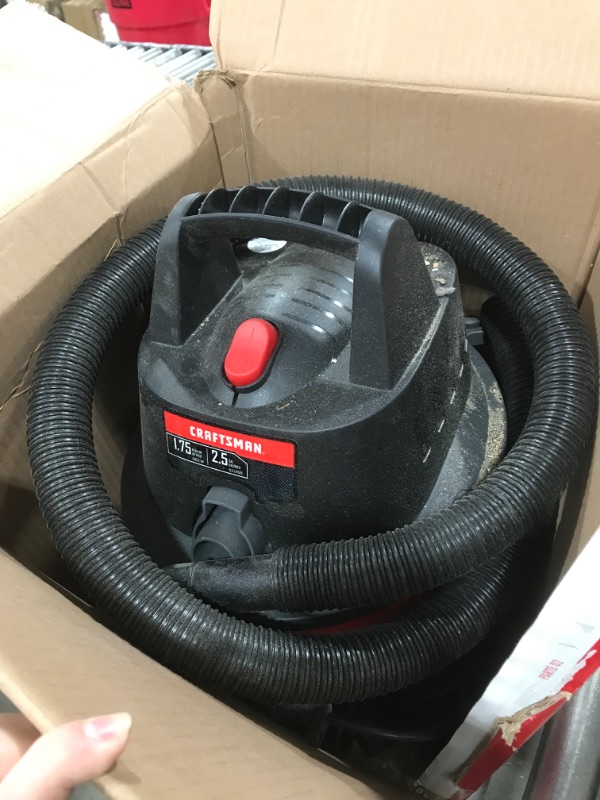 Photo 2 of CRAFTSMAN CMXEVBE17250 2.5 Gallon 1.75 Peak HP Wet/Dry Vac, Portable Shop Vacuum with Attachments