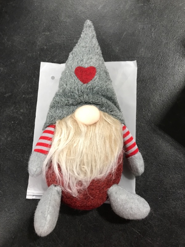 Photo 1 of  Gnome Decorations Valentine Gnomes Plush Home Table Decor, Mr .Swedish Gnome --- 6.2 x 2.3 x 10.2 inches

