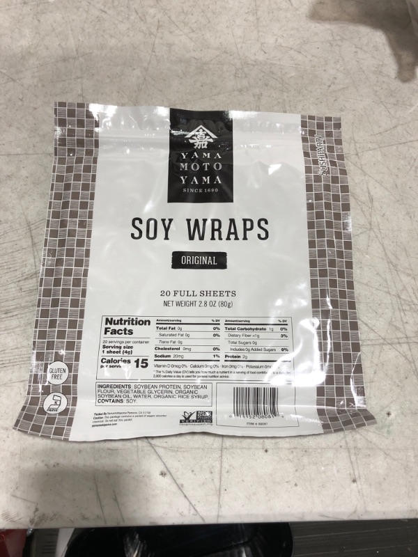 Photo 2 of Yamamotoyama Sushi Soy Wrapper, Original, 20 Count