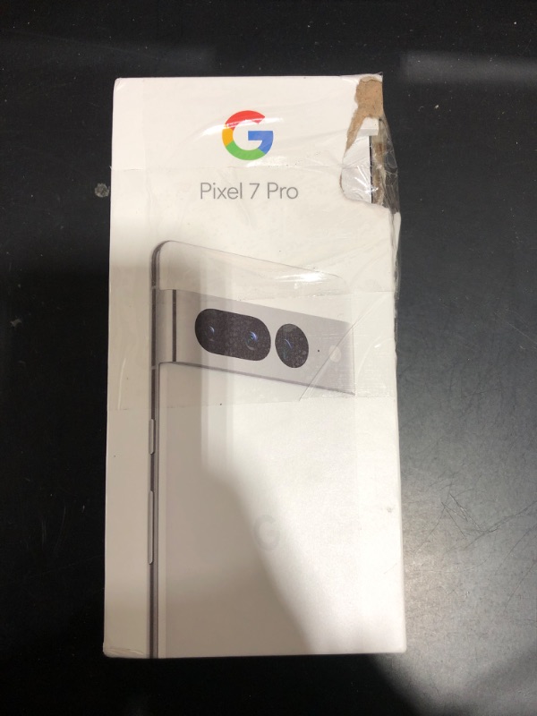 Photo 9 of Google Pixel 7 Pro - 5G Android Phone - Unlocked Smartphone with Telephoto/ Wide Angle Lens, and 24-Hour Battery - 256GB - Snow 256GB Phone Only Snow DAMAGED BOX 