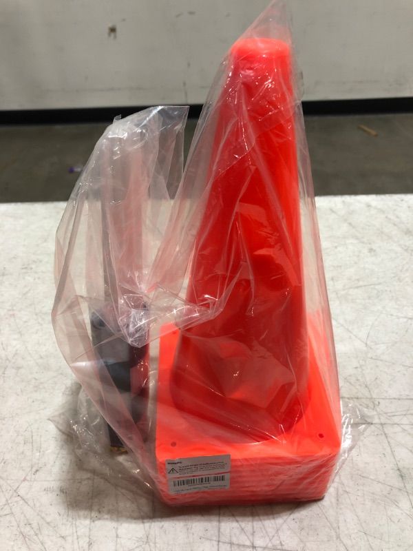 Photo 2 of  7inch Orange Racing Traffic Cones Party Decoration With Racing Checkered Flags,11inch Safety Sport Training Plastic Cones With Racing Flags,Race Car Birthday Party Supplies,Racing Themed Party 11inch Orange Cones With Checkered Flags?20PCS)
