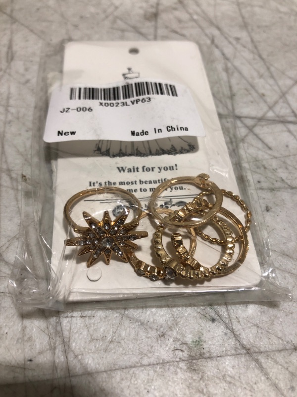 Photo 1 of 6 piece set of stackable gold- Joint/Nail/Knuckle Rings Set 