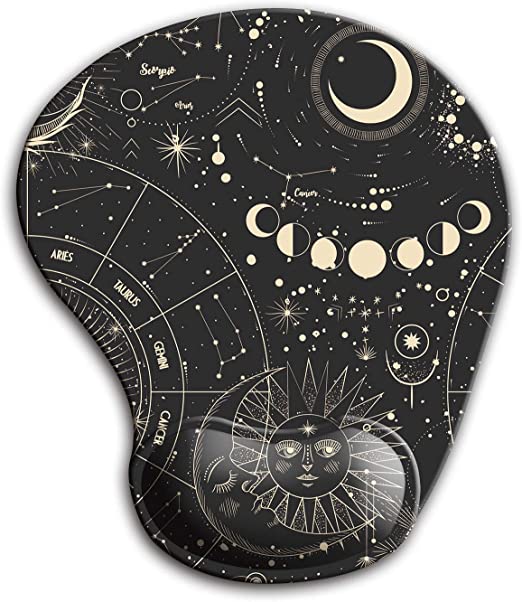 Photo 1 of Dooke Ergonomic Mouse Pad with Wrist Support, Cute Mouse Pads with Non-Slip Rubber Base for Home Office Working Studying Easy Typing & Pain Relief Moon Sun