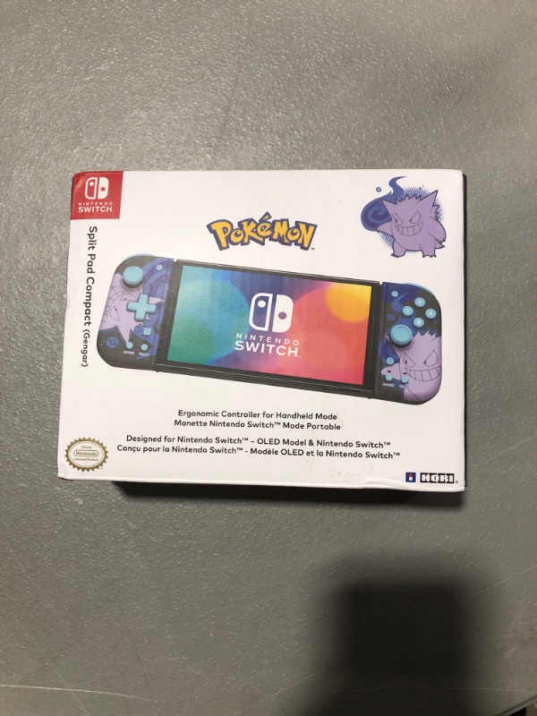 Photo 2 of Nintendo Switch Split Pad Compact (Gengar) - Ergonomic Controller for Handheld Mode - Officially Licensed by Nintendo & Pokémon
