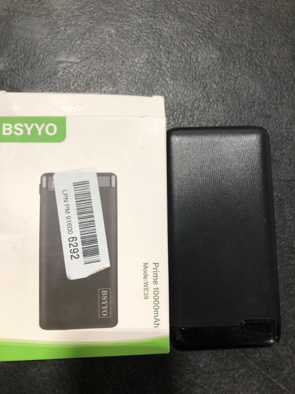 Photo 2 of BSYYO Portable Charger,10000mAh Triple 3A Ports Fast Charging USB C Power Bank with LED Display,External Battery Pack Phone Portable Charger for iPhone 12 13 X Plus Samsung S20 Google LG iPad etc.