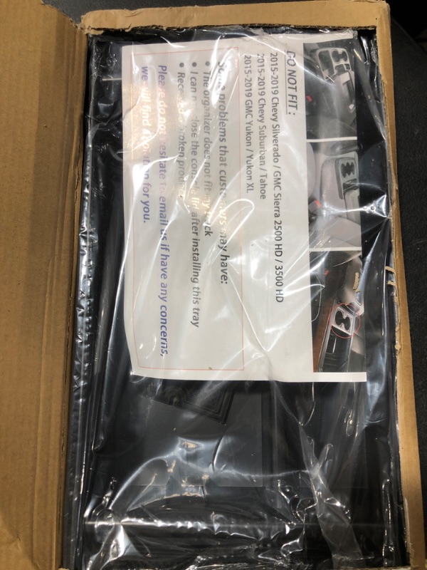 Photo 1 of TOPINSTALL Center Console Organizer Tray Compatible with Chevy Silverado/GMC Sierra 1500 2019-2022 and Silverado/Sierra 2500HD/3500 HD 2020-2023 Accessory (Full Console w/Bucket Seats ONLY) Black