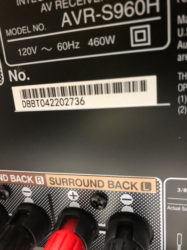 Photo 8 of Denon AVR-S960H 8K Ultra HD 7.2 Channel (90Watt X 7) AV Receiver 2020 Model - Built for Gaming, Music Streaming, 3D Audio & Video, Alexa + HEOS, Black (Discontinued by Manufacturer) AVR-S960H Receiver--MINOR BOX DAMAGE 