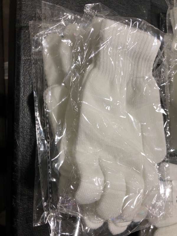 Photo 2 of 4 PACK A&R Sports Knit Gloves One Size White