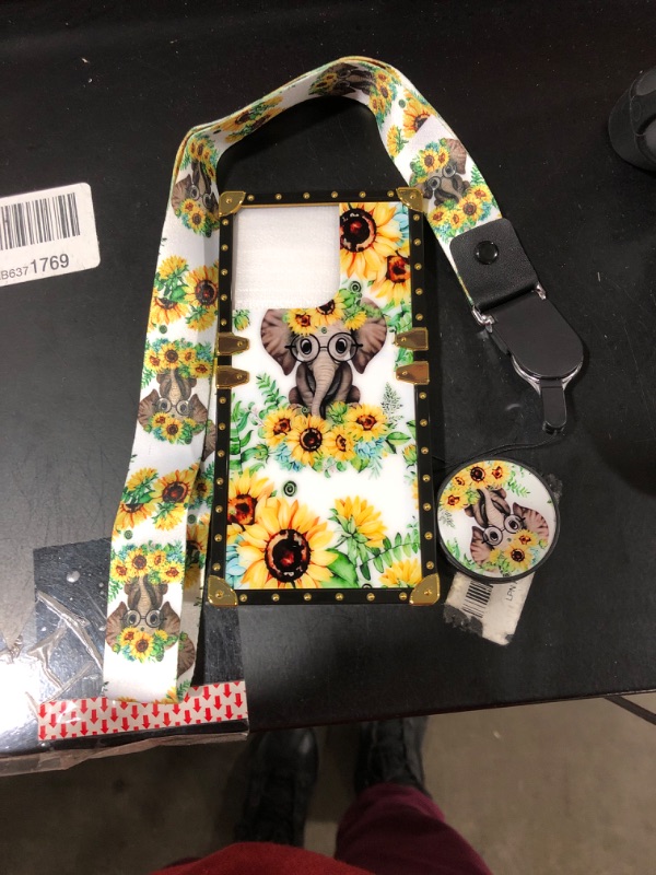 Photo 2 of Designed for iPhone 14 Pro Square Case Sunflower with Screen Protector Lanyard Strap Ring Holder Kickstand for Women Girls Flower Daisy with Stand Phone Bumpers for iPhone 14 Pro 6.1" 