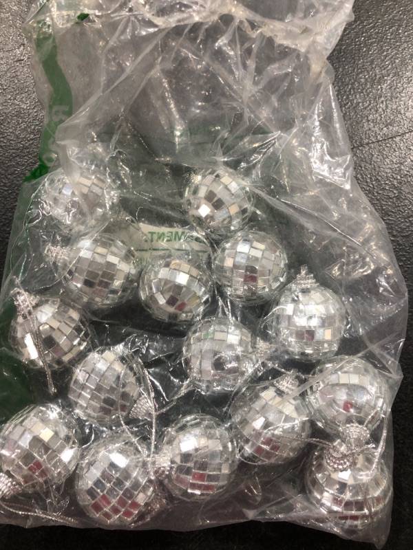 Photo 1 of 15 small disco balls on string disco ball ornaments