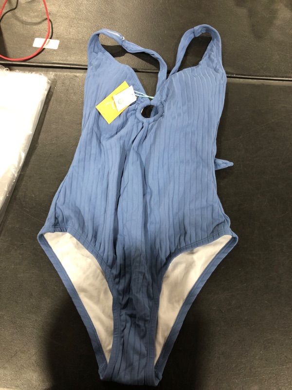 Photo 1 of BLUE ONE PIECE SWIMSUIT SIZE M 8/10