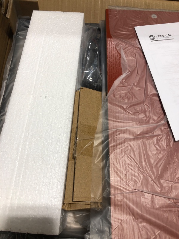 Photo 1 of DEVAISE 2 Drawer Mobile File Cabinet, Rolling Printer Stand, Fabric Vertical Filing Cabinet fits A4 or Letter Size for Home Office, Rustic Brown Wood Grain Print