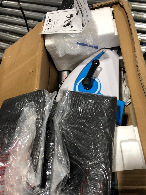 Photo 1 of INSGYM Sitting Stationary Exercise Bike - with 8-Level Adjustable Steppers for Exercise Office, Home Mini Exercise Equipment While Sitting Under Desk Bike Hands Pedal Exerciser IPE210-WHITE/BLUE