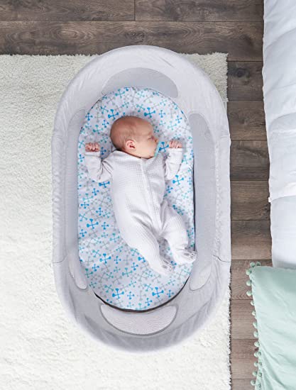 Photo 1 of Baby Basics™ Infant Bassinet, Gray, Portable and Collapsible, Includes Padded Insert
