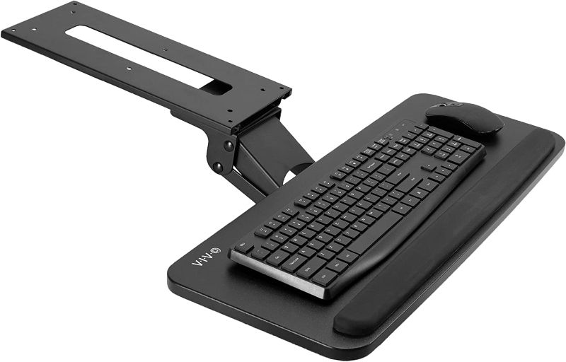 Photo 1 of VIVO Adjustable Computer Keyboard & Mouse Platform Tray Ergonomic Under Table Desk Mount Drawer Underdesk Shelf (MOUNT-KB03B)
