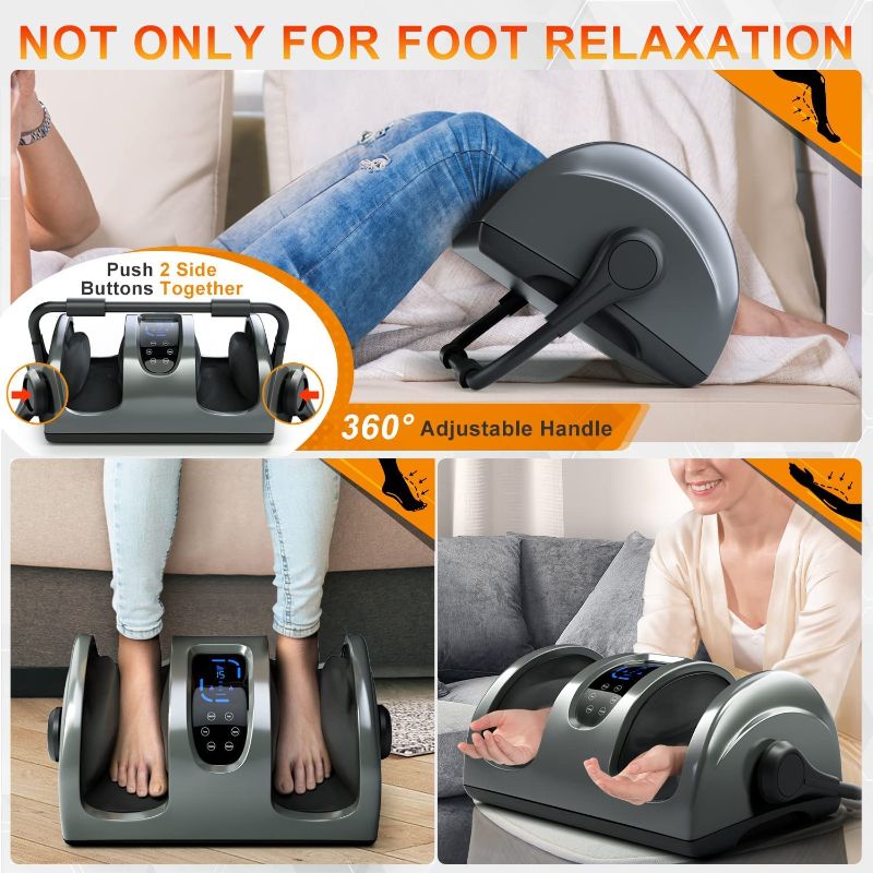 Photo 1 of TISSCARE Foot Massager-Shiatsu Foot Massage Machine w/ Heat & Remote 5-in-1 Reflexology System-Kneading, Rolling, Scraping for Calf-Leg-Ankle Plantar Fasciitis, Blood Circulation, Pain R