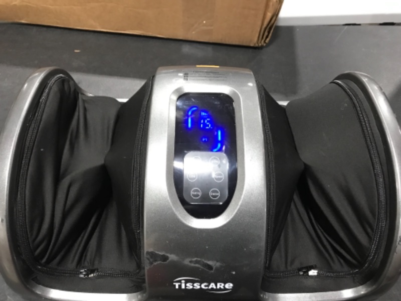 Photo 2 of TISSCARE Foot Massager-Shiatsu Foot Massage Machine w/ Heat & Remote 5-in-1 Reflexology System-Kneading, Rolling, Scraping for Calf-Leg-Ankle Plantar Fasciitis, Blood Circulation, Pain R