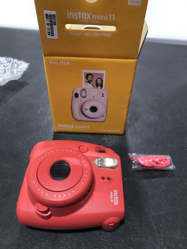 Photo 2 of Fujifilm Instax Mini 11 Instant Camera - Blush Pink 4.8" x 4.2" x 2.6" Blush Red Camera Only