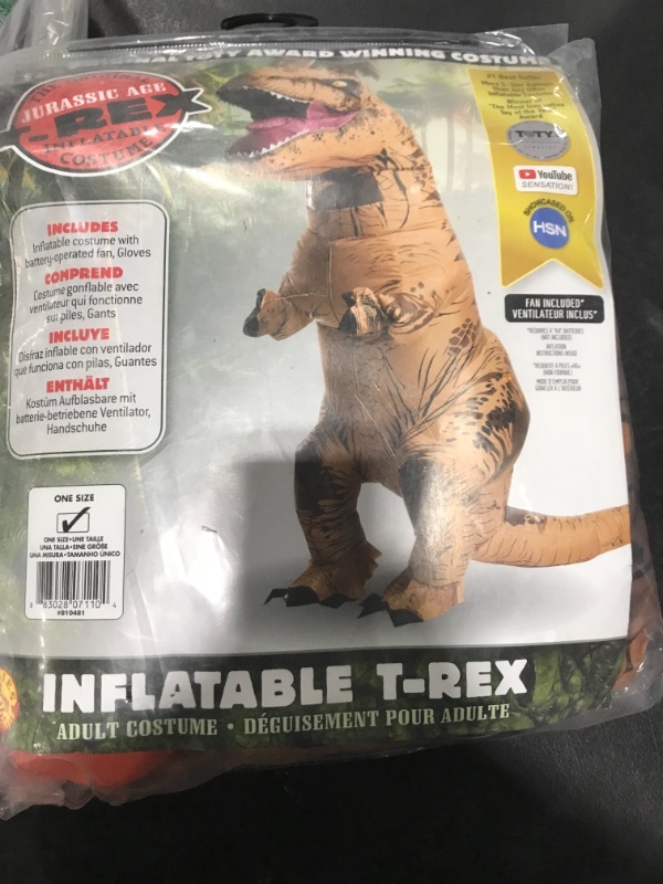 Photo 2 of Adult Original Inflatable Dinosaur Costume, T-Rex, Standard