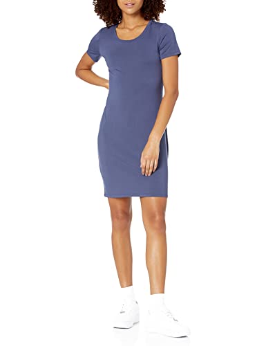 Photo 1 of Daily Ritual Women's Jersey Standard-Fit Short-Sleeve Scoopneck T-Shirt Dress, Medium Blue, X-Large