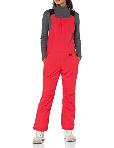 Photo 1 of Amazon Essentials Women's Water-Resistant Full-Length Insulated Snow Bib, Red, Medium