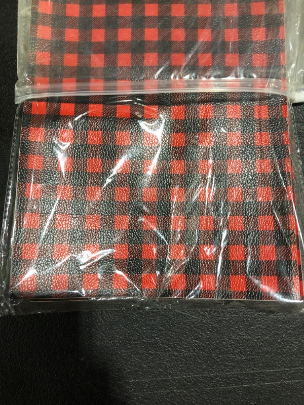 Photo 2 of 15 Pcs Christmas Buffalo Red Black Plaid Faux Leather Sheet, 7.9 x 11.8 Inch DIY PU Synthetic Leather Sheet for Earrings Hair Bows and Craft Making