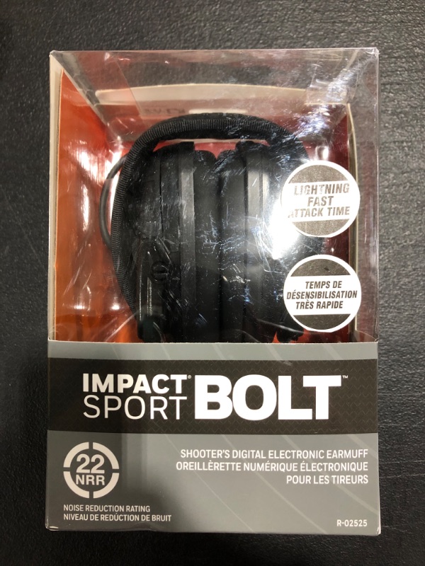 Photo 2 of Howard Leight Impact Sport Bolt Digital Electronic Shooting Earmuff, Black. OPEN BOX. 