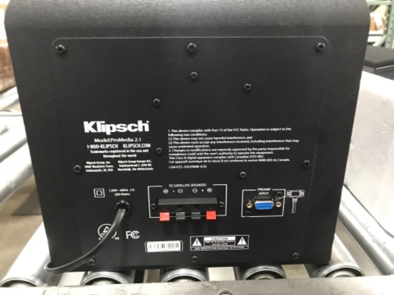 Photo 1 of Klipsch ProMedia 2.1 THX Certified Computer Speaker System (Black) 3-piece