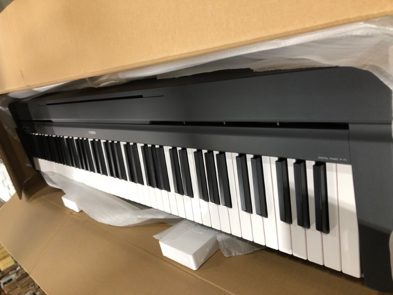 Photo 2 of YAMAHA P71 88-Key Weighted Action Digital Piano with Sustain Pedal and Power Supply (Amazon-Exclusive) P71 Black Digital Piano **unable to test**