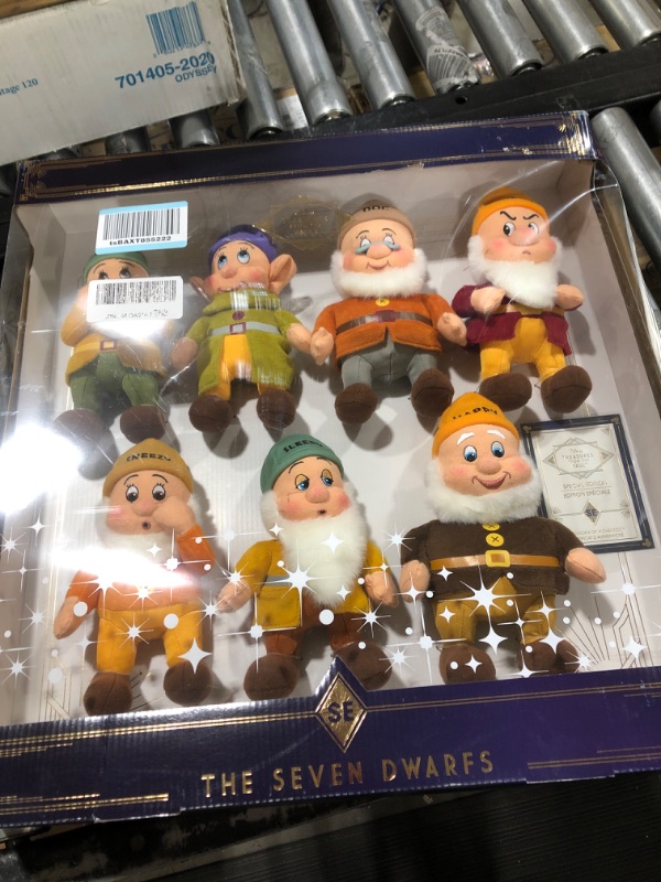 Photo 2 of Disney Just Play Treasures from The Vault – Seven Dwarves Plush Basic, Ages 3 Up, Multi-Color Seven Dwarfs Plush Set - Limited Edition