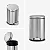 Photo 1 of 4.5 Liter / 1.2 Gallon Round Bathroom Step Trash Can, Brushed Stainless Steel