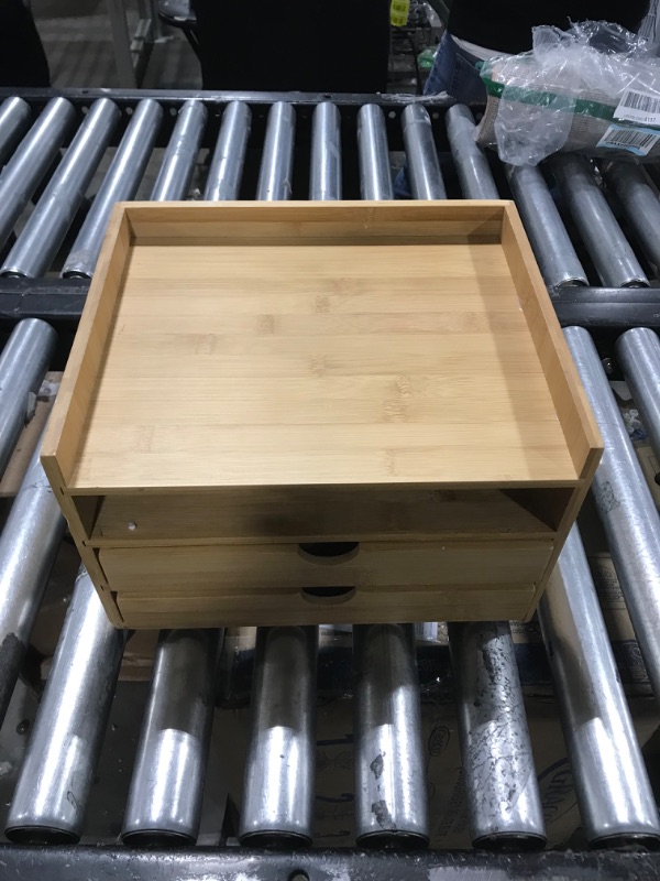 Photo 1 of Prosumer's Choice 3-Tier Bamboo Desktop Organizer/ Desk Accessories with US Letter Paper Size Drawers for Home/Office| Letter Tray for Folders, File ,Mail Sorter Rack/Document Holder

