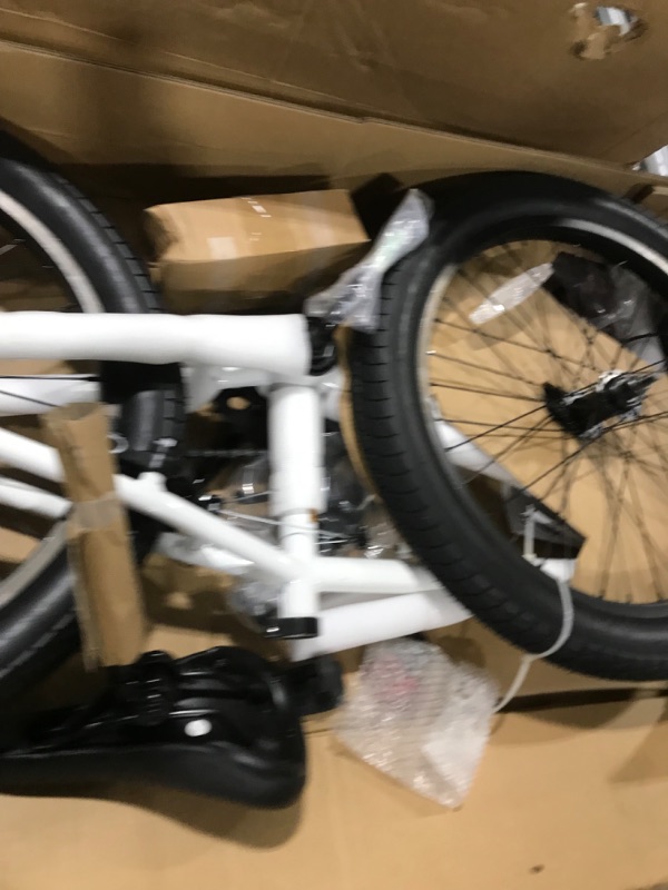 Photo 3 of Cubsala 20" Kids BMX Bike, Freestyle BMX Bike for Beginner Riders, Multiple Colors White Crossea20"k (With Front Brake and 4 Pegs)