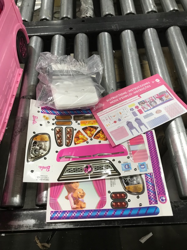 Photo 3 of Barbie Camper Playset With Barbie Accessories, Pool And Furniture, Rolling Vehicle With Campsite Transformation??? [Amazon Exclusive]