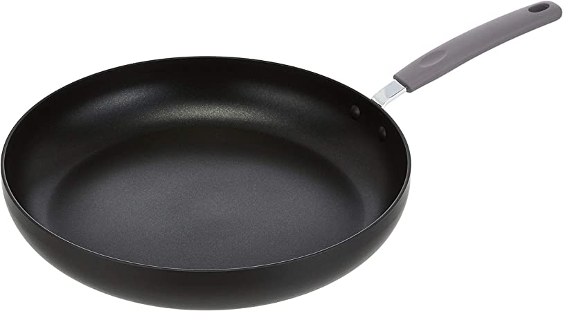 Photo 1 of Amazon Basics Hard Anodized Non-Stick 12.5-Inch Skillet - Grey
