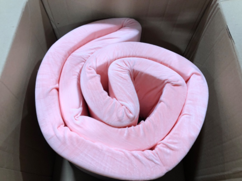 Photo 1 of EDOSTORY Foam Ball Pit for Toddlers, Memory Foam Ball Pit for Kids Babies Soft Children Round Playpen 35 x 12 inch, Pink - (Balls NOT Included)