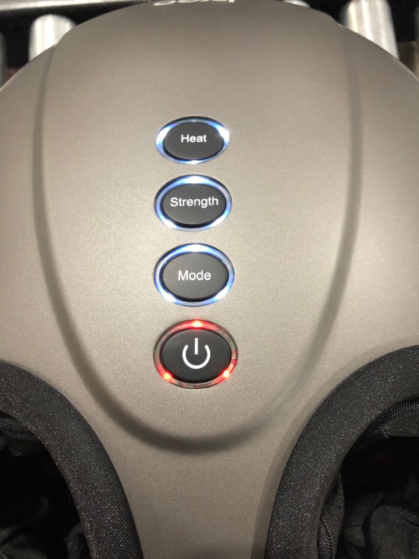 Photo 1 of Breo Foot Massager Machine with Heat, Shiatsu Deep Tissue Kneading, Rolling Massage for Relief, Fits Feet Up to Men Size 12 1 Count (Pack of 1)