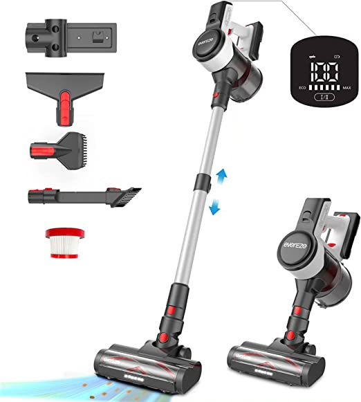 Photo 1 of Evereze Cordless Stick Vacuum Cleaner w/ 2 Batteries, 100 Minute Runtime