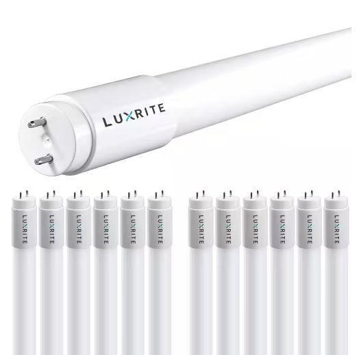 Photo 1 of 13W 4 ft. Linear T8 LED Tube Light Bulb Ballast and Ballast Bypass Compatible 3500K Natural White Damp Rated (12-Pack)
